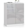Kummut K80 CLP, 2 ust ja 1 sahtel, valge, 80 × 99 × 40 cm