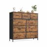 SONGMICS chest of drawers, 4 fabric drawers, 98.8 × 95.2 × 30 cm