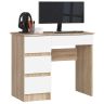 Arvutilaud A-7 CLP, vasakpoolne, 4 sahtlit, tammevalge, 90 × 77 × 50 cm