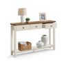 VASAGLE console table, 3 drawers and shelf, 120 × 76 × 24 cm