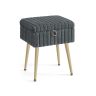 SONGMICS LOM505 Cosmetic Pouf, With Storage Box, 30 × 40 × 50 cm
