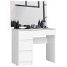 Tualettlaud AKORD T-6/SL, 4 sahtlit, valge, 90 × 142 × 50 cm