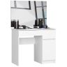 Tualettlaud peegliga AKORD P-2/SL, parempoolne, 2 sahtlit, valge, 90 × 142 × 50 cm