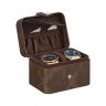 SONGMICS Watch Box, 2 Compartments, Brown, 10.1 × 12 × 8.5 cm