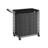 Pesukorv ratastel 90L., must/valge
