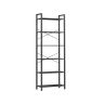 Riiul 30x66x186cm., must