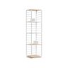 Riiul 43x43x158cm., valge/helepruun