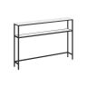 Konsoollaud riiulitega 20x120x80cm., must/valge