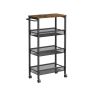Тележка кухонная 22x45,4x77см., черно-коричневая