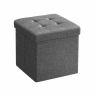 Мягкое сиденье/пуф с местом для хранения 30 x 30 x 30 см, серое