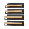 SONGMICS Magnetic Spice Rack Set, 4-Piece, Black/Sand