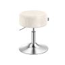 VASAGLE LJB120 Makeup Chair, Height Adjustable, 360° Swivel, White