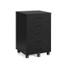Mobile document container with 5 drawers, screwless runners, cloud white