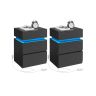 VASAGLE LET0830B01 bedside tables, 2 pcs., 3 drawers each, 35 × 55 × 40 cm