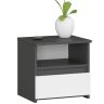 Öökapp AKORD Furniture Factory CL1, 1 sahtel, Hall/valge, 40 × 40 × 35 cm