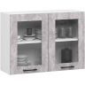 Rippuv köögikapp OLIWIA W80, 2 ust, valge/hall, 80 × 58 × 30,5 cm