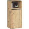 Подвесной шкафчик для ванной VAMI W35, 1 дверца, коричневого/серого цвета, 35 × 80 × 30 см