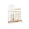 SONGMICS JJS026A01 Jewelry Stand, Adjustable Height, White, 10 × 30.6 × 30.9–47.5 cm