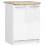 Põrandale paigaldatav köögikapp OLIWIA S60, 2 ust, valge, 60 × 85 × 46 cm