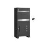 SONGMICS Mailbox, XXL with parcel compartment, Grey, 34 × 106 × 48 cm