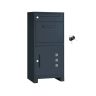 SONGMICS Mailbox, XXL with Parcel Compartment, Gray, 34 × 106 × 48 cm