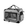 Koera transpordikott 91x63x63cm., hall/must