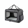 Koera transpordikott 102x69x69cm., tumehall/must