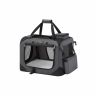 Koera transpordikott 50x35x35cm., tumehall/must.