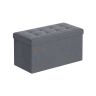 SONGMICS Hallway Bench, 89 l capacity, Grey, 38 × 38 × 76 cm