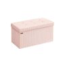 SONGMICS Hallway Bench, with Storage, 89 l, Pink, 76 × 38 × 38 cm