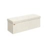SONGMICS Hallway Bench, Foldable with Storage, White, 38 × 110 × 38 cm