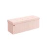 SONGMICS Hallway Bench, Foldable with Storage, Pink, 38 × 110 × 38 cm