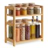 SONGMICS spice rack, 2-tier, Sand, 41 × 41 × 18.6 cm