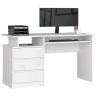 Arvutilaud AkordV2 CLP, 3 sahtlit, Valge, 135 × 77 × 60 cm