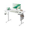 SONGMICS Height-adjustable electric desk, 4 memory positions, White