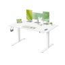 VASAGLE LSD144KD02 Height-adjustable desk, electric, with USB-C, White, 140 × 72–120 × 80 cm