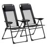 2 aiatooli komplekt Outsunny 62x70x109cm., must/hall
