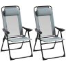 2 aiatooli komplekt Outsunny 62x70x109cm., hall/must.