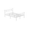 Valge, metallist kaheinimesevoodi raam 140x190 cm
