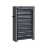 Полка для обуви 88x28x160см., серо-черная