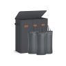 SONGMICS RLH013G01 Laundry Basket, 3 Compartments, 160 L, 64 × 33 × 75 cm