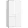 Riidekapp S90 4D CLP, 4 uksega, valge, 90 × 180 × 51 cm