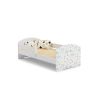 Детская кровать Luk с матрасом и защитным бортиком, 164 см x 85 см x 63 см, небесно-голубого цвета.