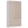 Riidekapp NORE S90, valge/kreemjas
