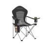 SONGMICS GCB005BH01 Camping Chair, Foldable, Black/Grey, 61 × 93 × 108 cm