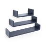 U-kujuline seinariiulite komplekt 60/45/30 cm., 3 tk., hall