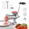 Ручная мясорубка из нержавеющей стали 304 с зажимом для стола и принадлежностями.
