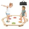 Puidust tasakaalutalasid kividega, 6 tk., Montessori mänguasi lastele vanuses 2-6 kuud