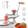 Ручная мясорубка из нержавеющей стали 304 с настольным зажимом и принадлежностями.