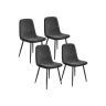 VASAGLE dining chair set, 4 pcs, 43.5 × 85.5 × 55 cm
